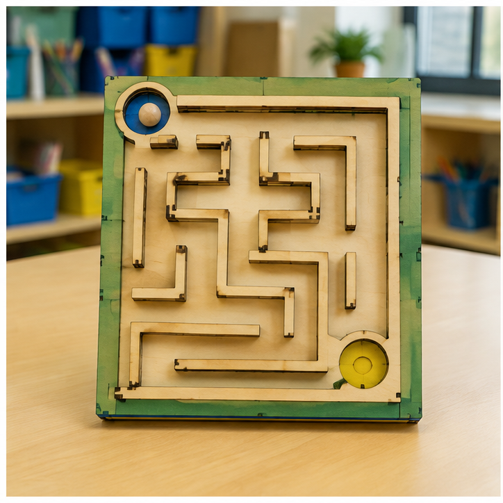 Finished student example of Marble Maze Board