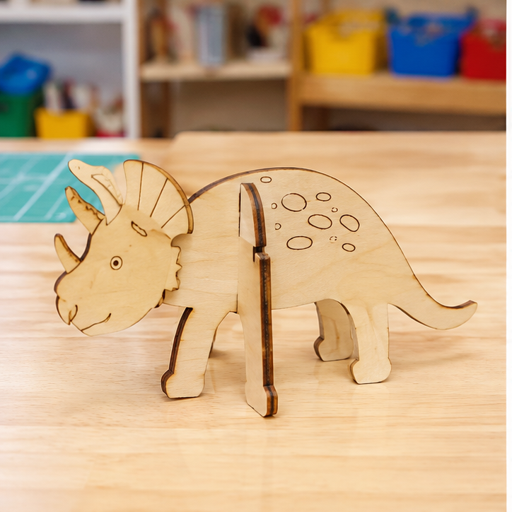 Finished student example of Slot-Together Animal