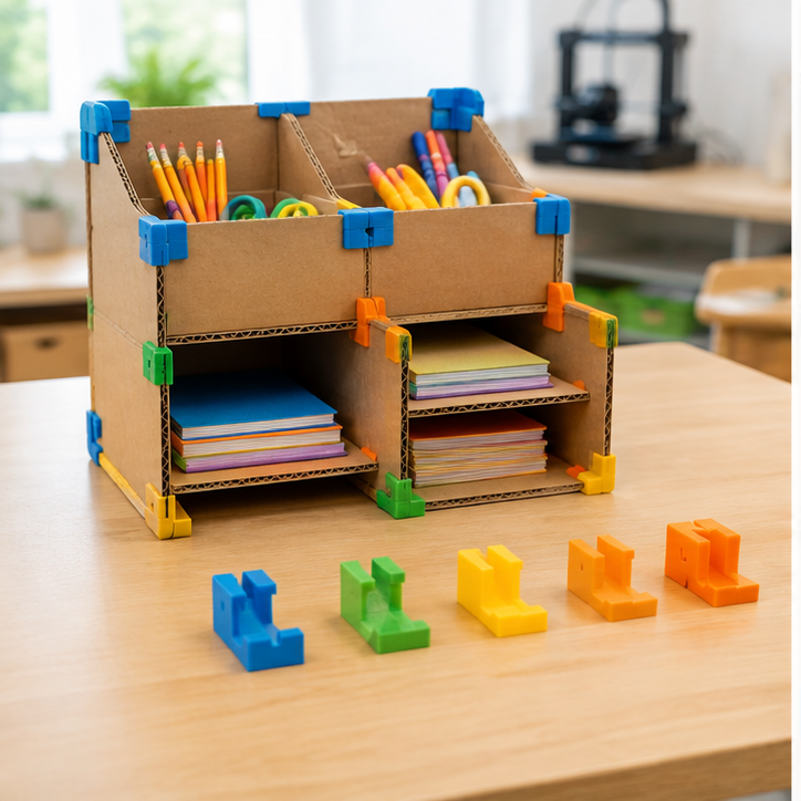 Finished student example of Modular Organizer Connectors