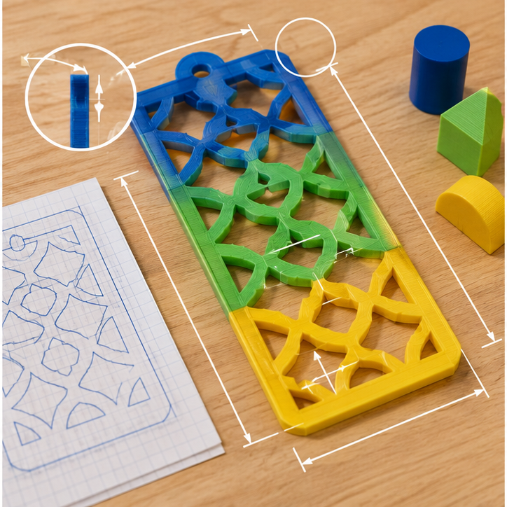 Close construction and materials view for Patterned Light Catcher
