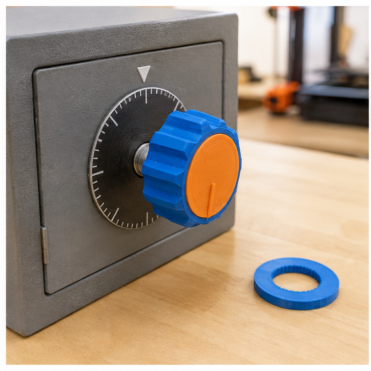Finished student example of Replacement Knob Engineering