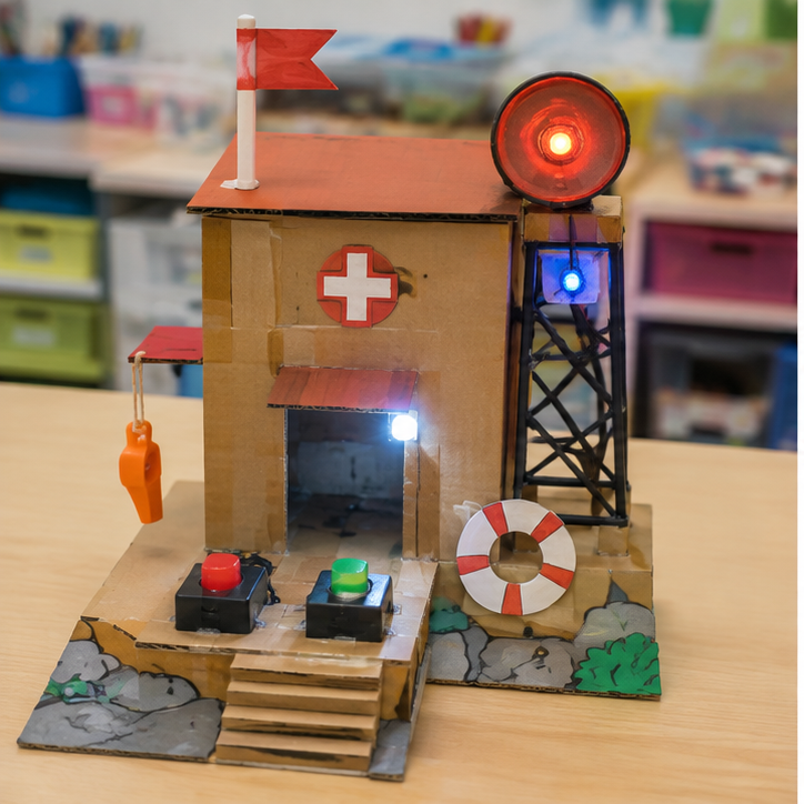 Finished student example of Rescue Signal Station