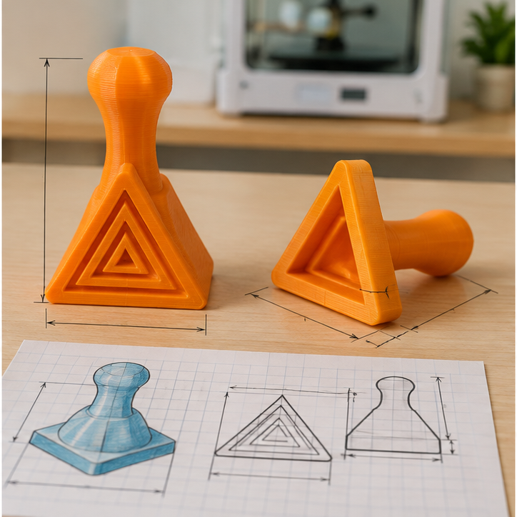Close construction and materials view for Shape Stamp Set