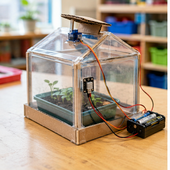 Finished student example of Smart Greenhouse Vent